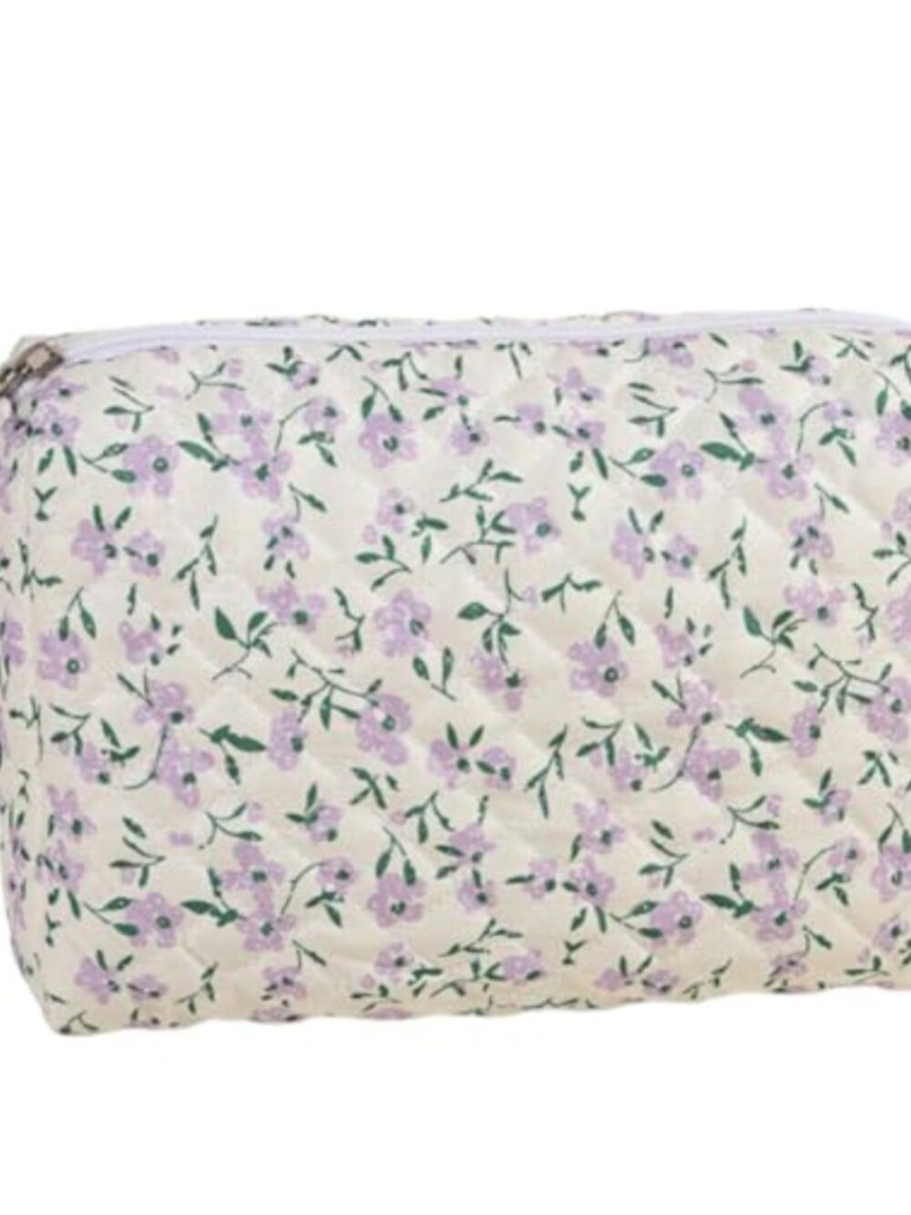 Quilted Cosmetic Bag Large Capacity Cotton Toiletry Pouch Travel Organizer